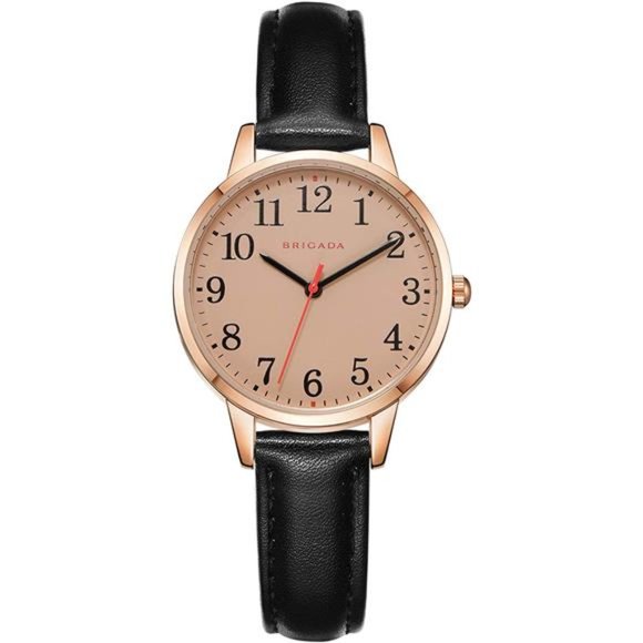 Women's Watch Elegant Watch for Women Leather Band Ladies Watch Waterproof - Picture 1 of 6